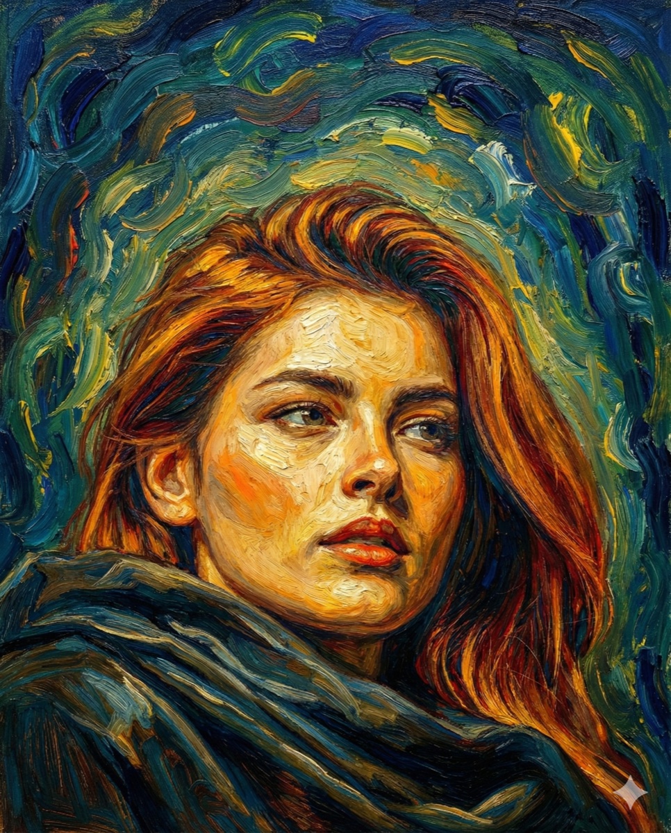 Hand-painted portrait result